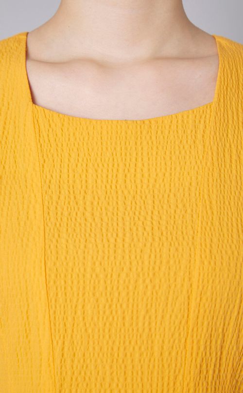 パフスリーブギャザーワンピース