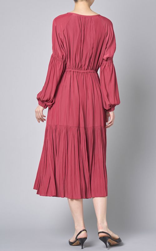 フロントオープンギャザーワンピース