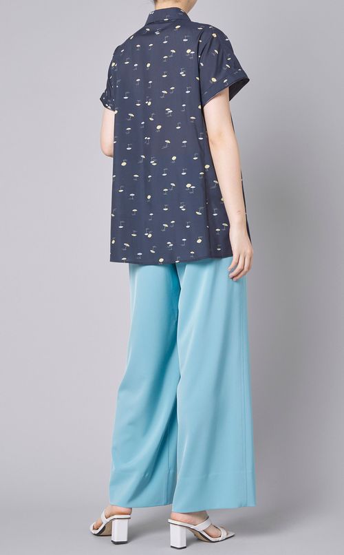 パラソルプリントショートスリーブシャツ