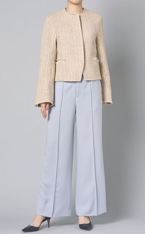 サイドスリットツイードジャケット