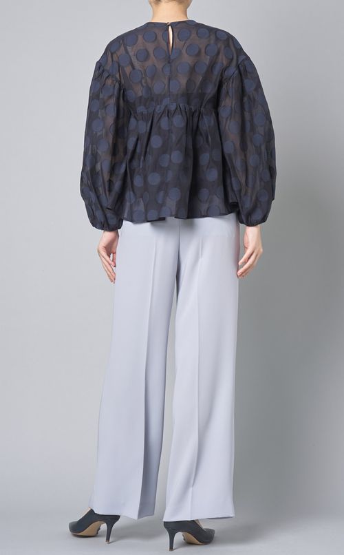 ドットカットジャガードブラウス