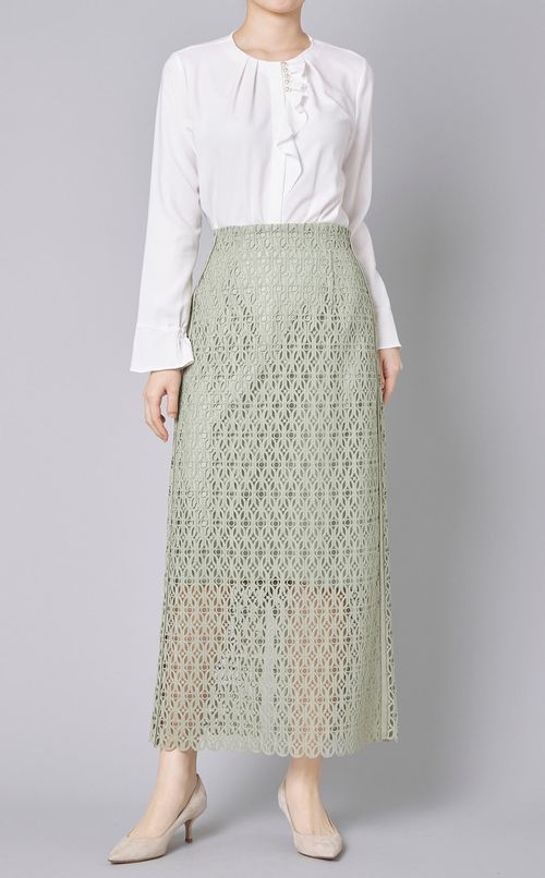ジオメトリックレーススカート