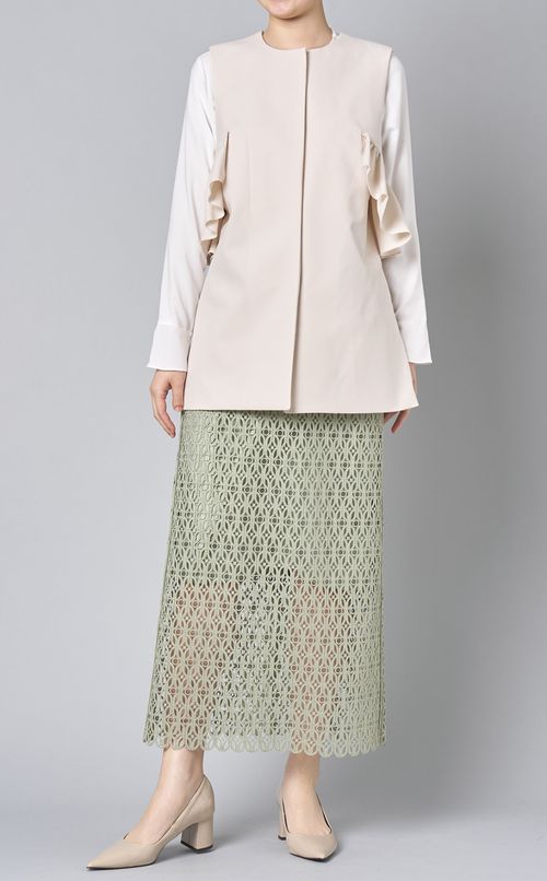 ジオメトリックレーススカート