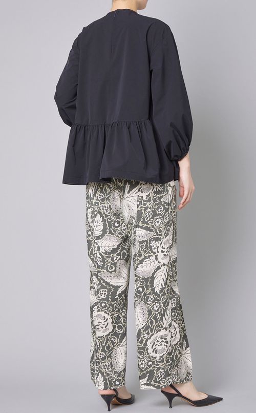 ストレッチタフタティアードブラウス