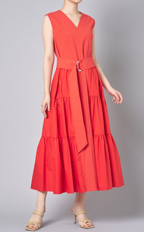 ノースリーブギャザーワンピース