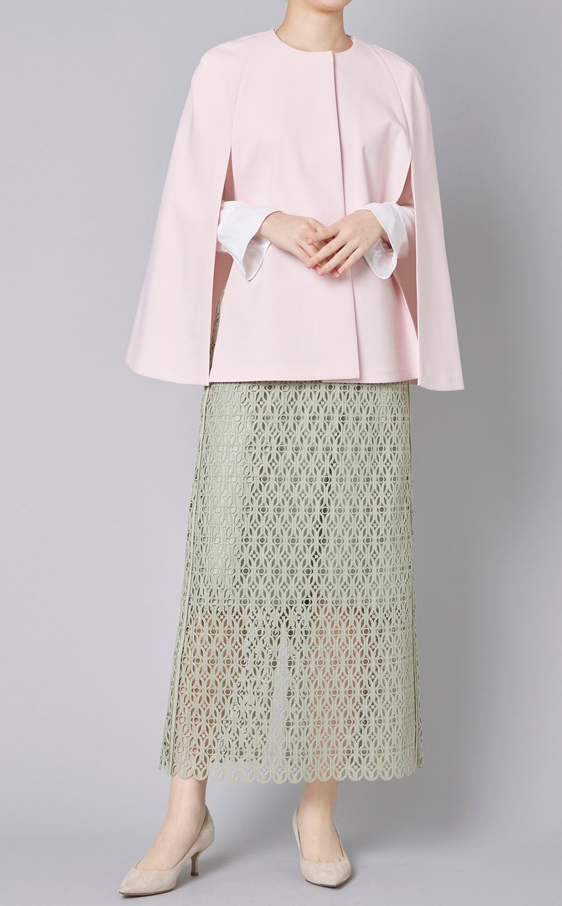 フレイアイディー コンビネーションレーススカート wht 0 