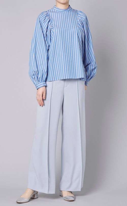 ベルト付ワイドストレートパンツ