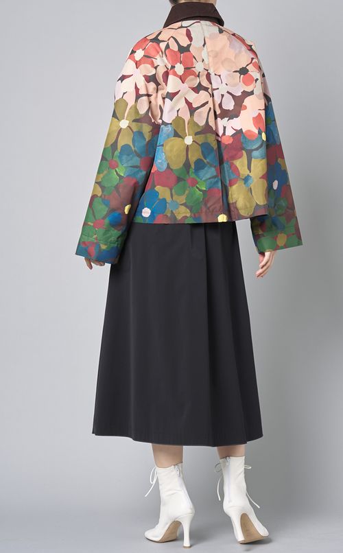 フラワープリントブルゾン