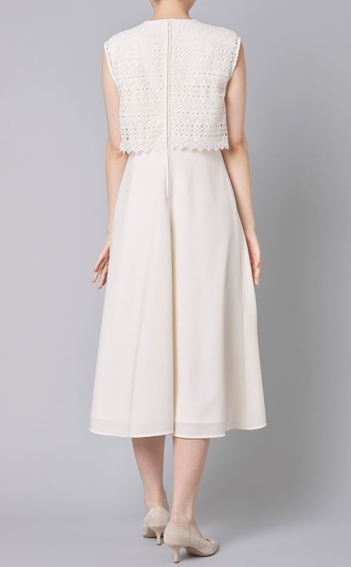 ライトクロスレースノースリーブワンピース