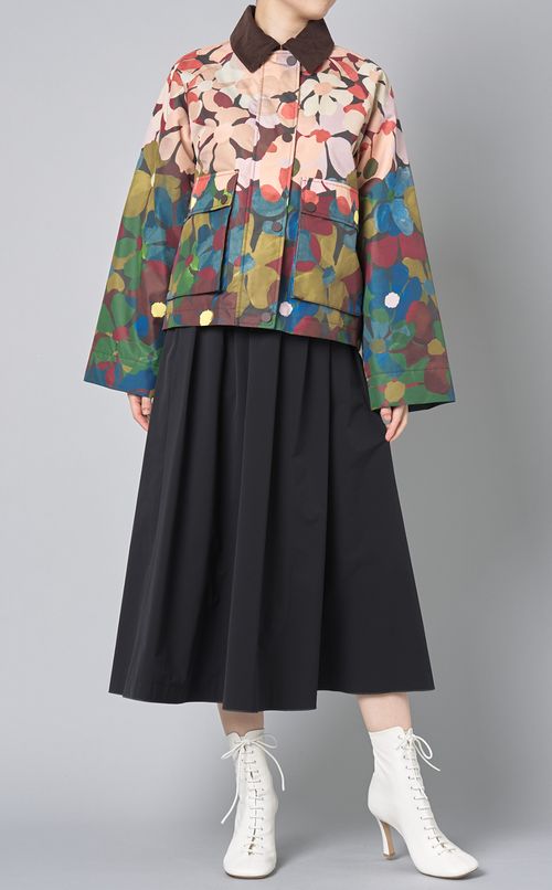 フラワープリントブルゾン