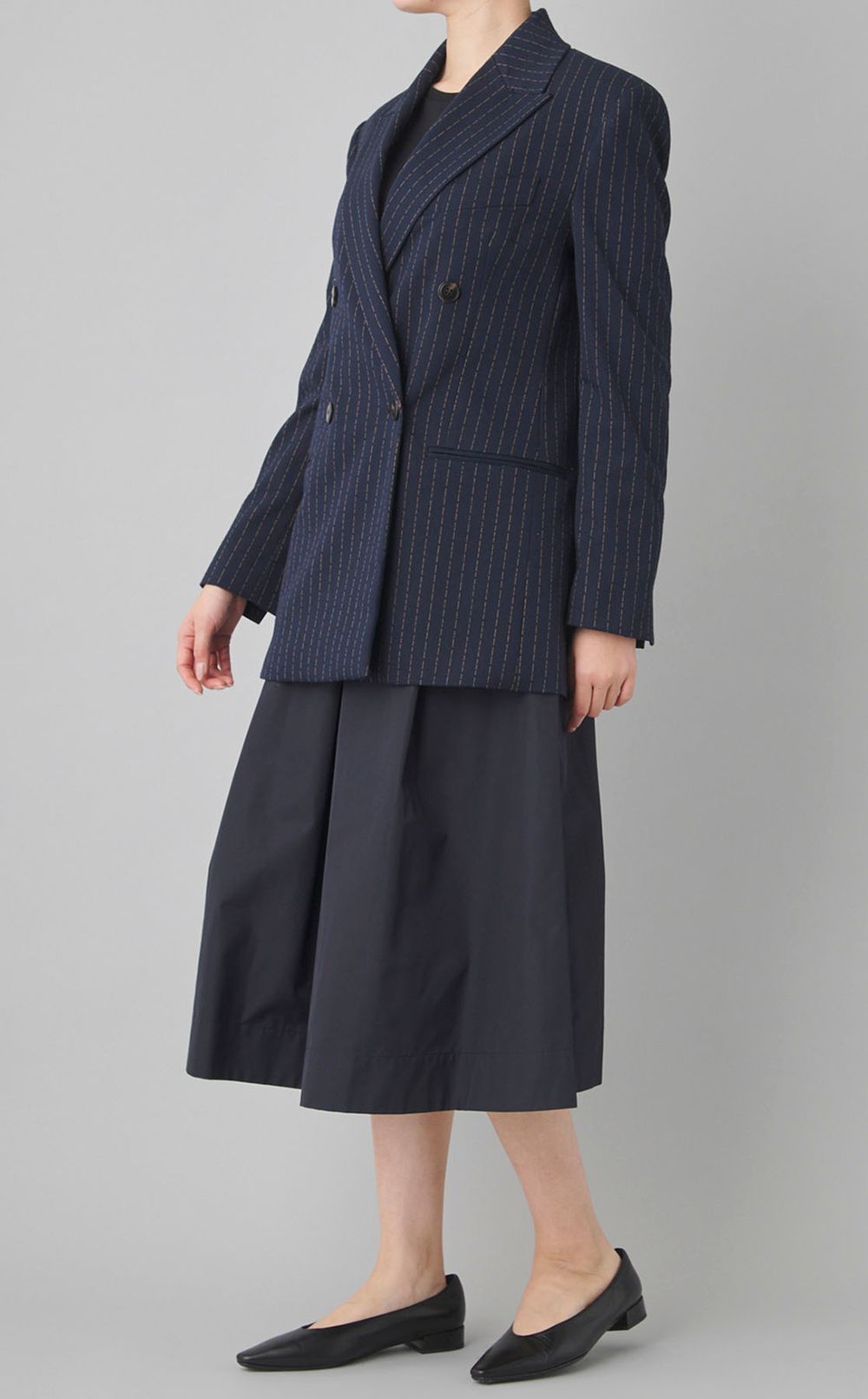 タックギャザーミディスカート