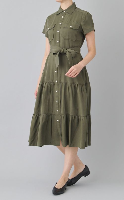 テンセルリネンシャツワンピース
