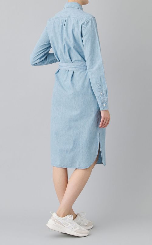 シャンブレーシャツワンピース