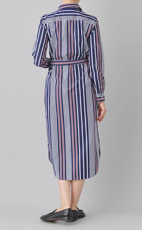 マルチストライプシャツワンピース