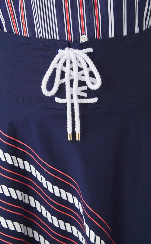 ローププリントフレアロングスカート