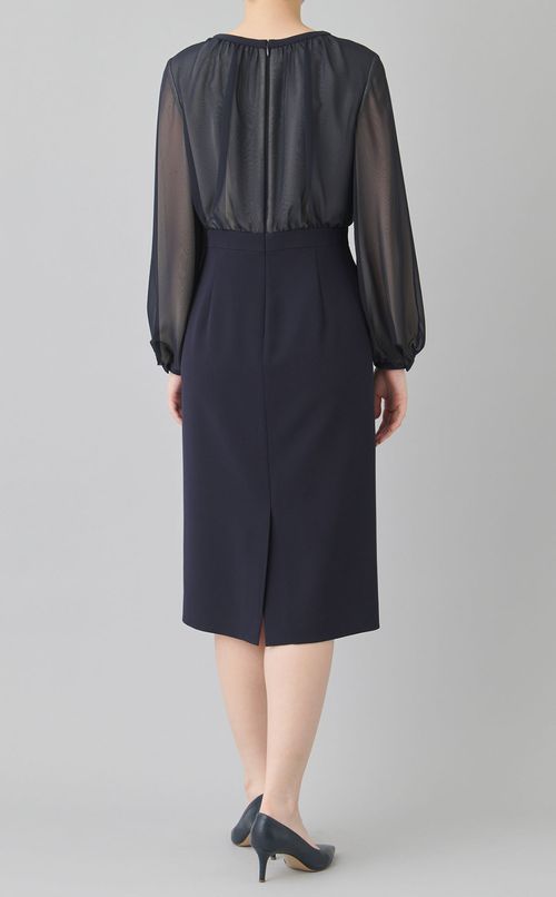 シアーダブルクロスワンピース