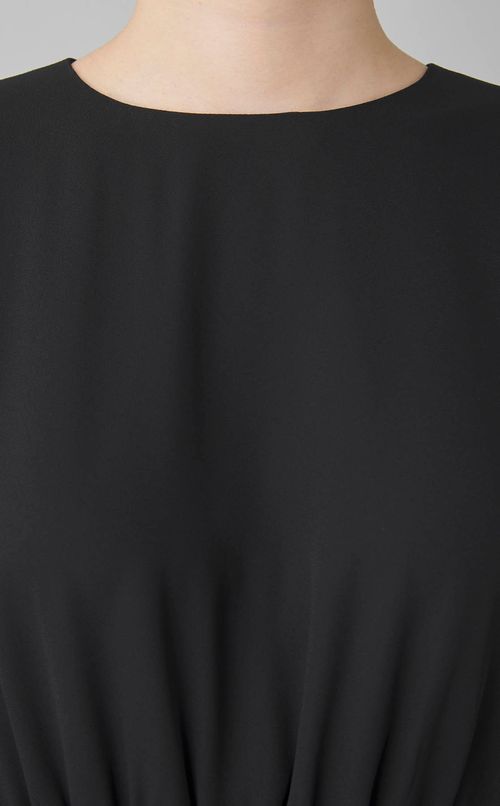 【ブラックフォーマル】ギャザーワンピース