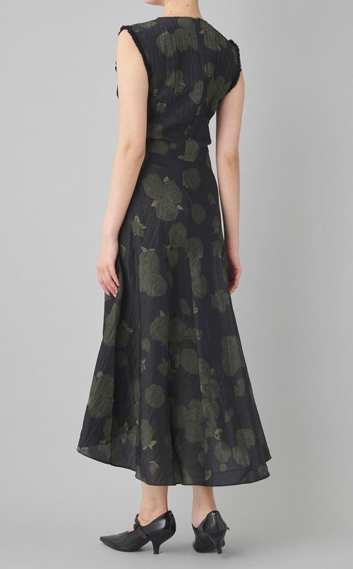 ローズプリン卜クリンクルワンピース