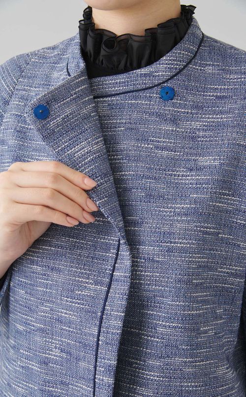 ラメツイードショートノーカラージャケット