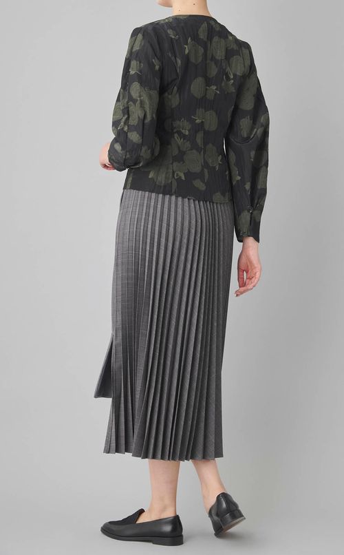 ローズプリントクリンクルブラウス