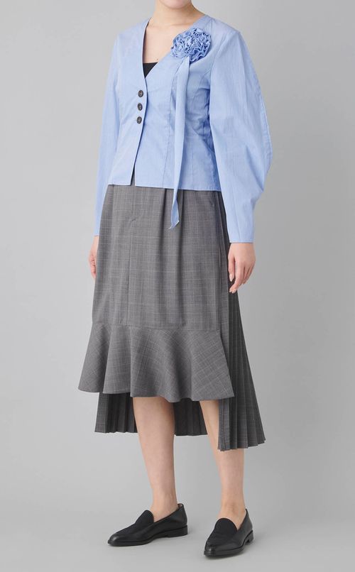 バックプリーツペプラムスカート