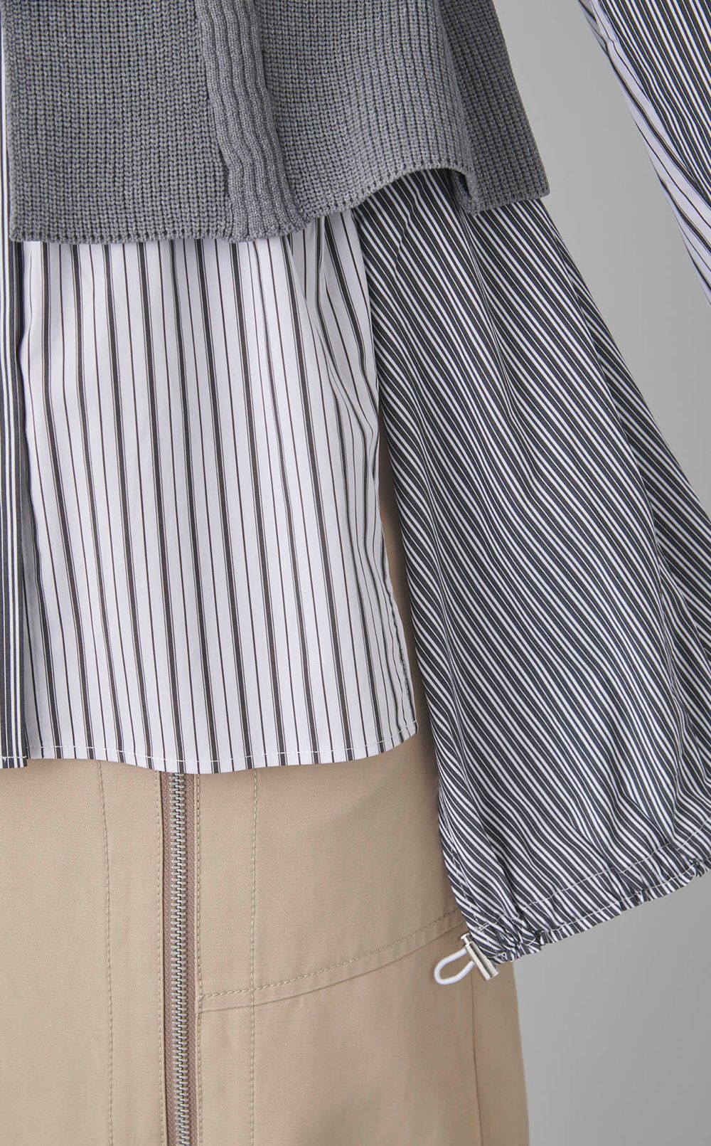 ニットビスチェドッキングシャツ