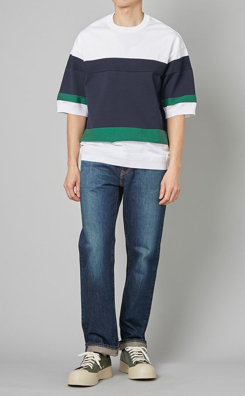 パネルラインニットカットソー