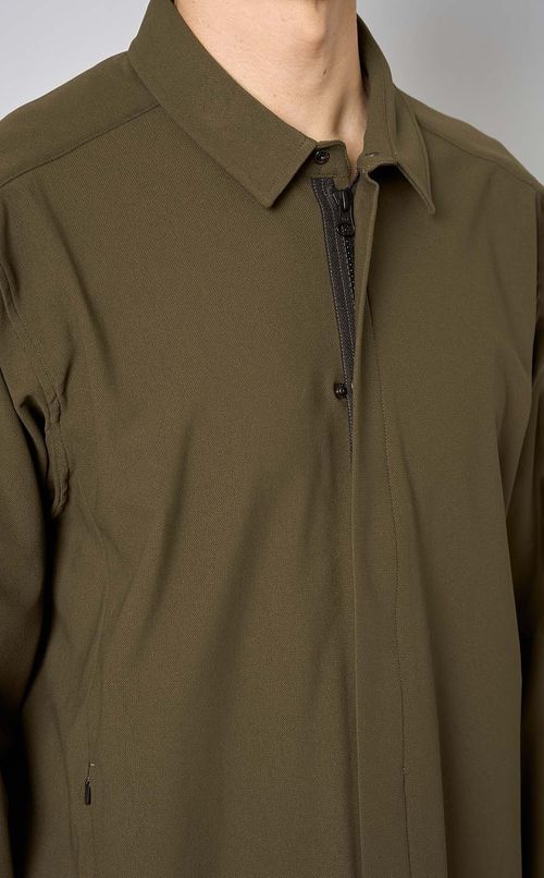 【手洗い可】ストレッチナイロンシャツ