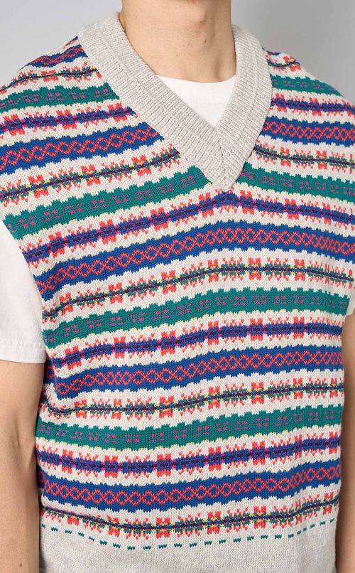 フェアアイルVネックニットベスト