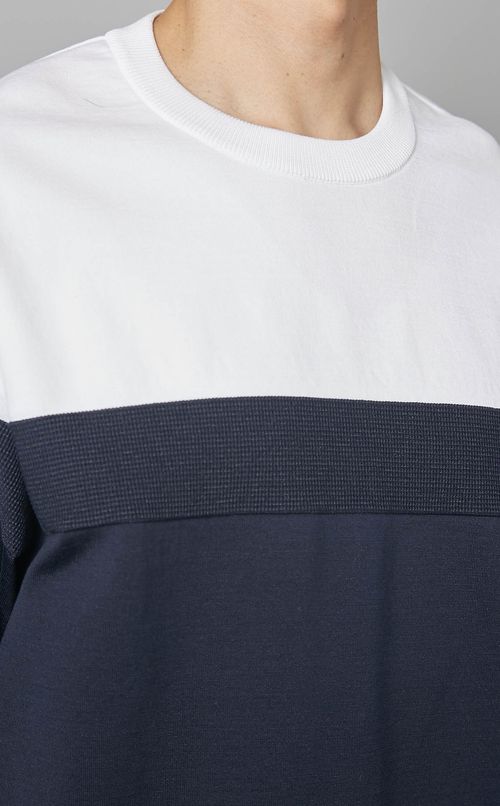 パネルラインニットカットソー