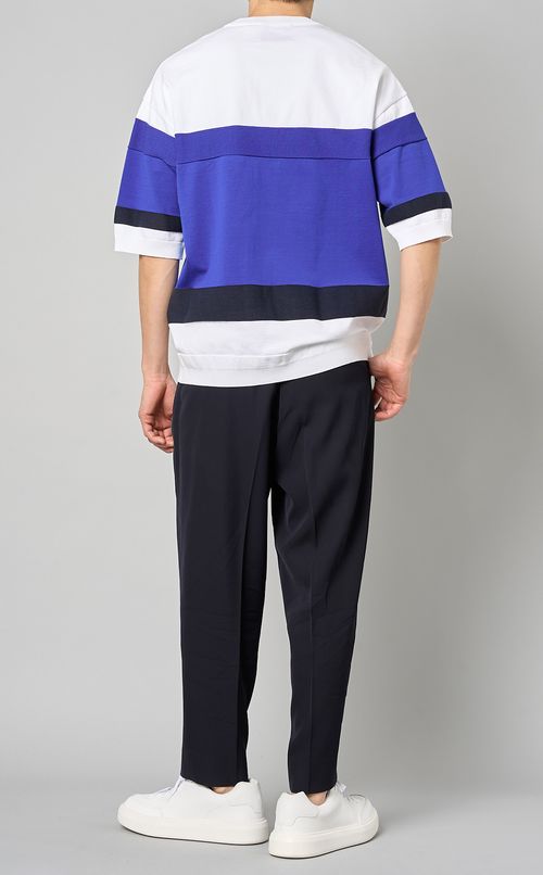 パネルラインニットカットソー