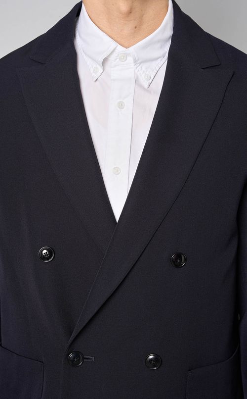 ウールレーヨンツイルダブルジャケット