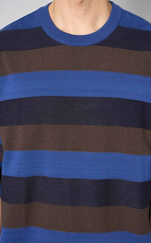 コットンナイロンボーダーニット