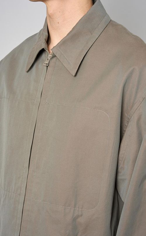 シャンブレージップアップジャケット