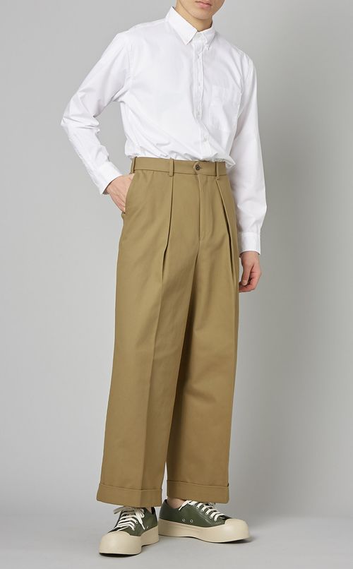 プリーツワイドトラウザー