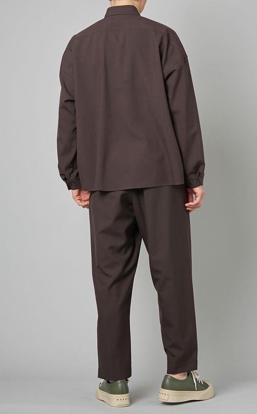 トロピカルウールタックパンツ