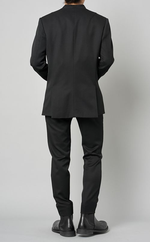 ノーカラーウールジャケット