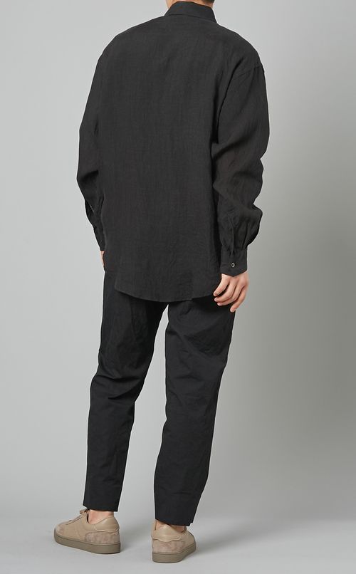 ベルギーリネンエンブロイダリーシャツ