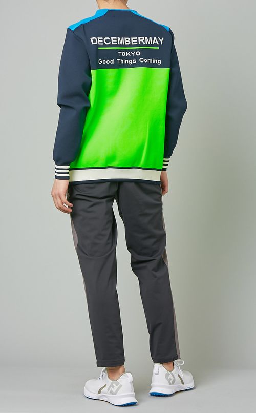 バイカラーニットブルゾン