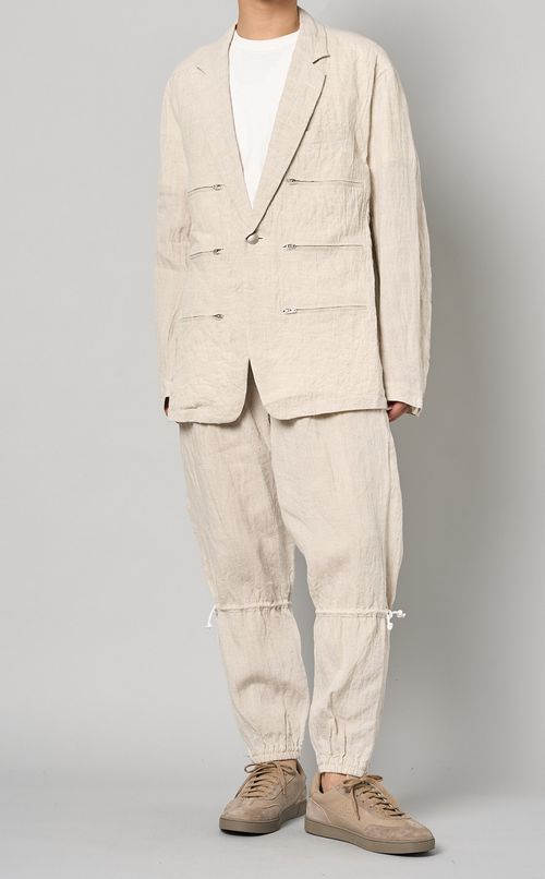 ニードローストリングサイドジップパンツ