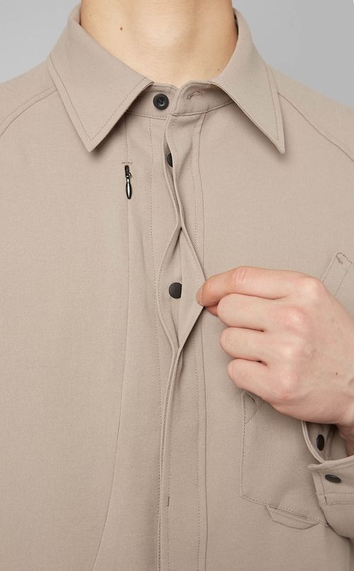 レギュラーカラーオーバーシャツ