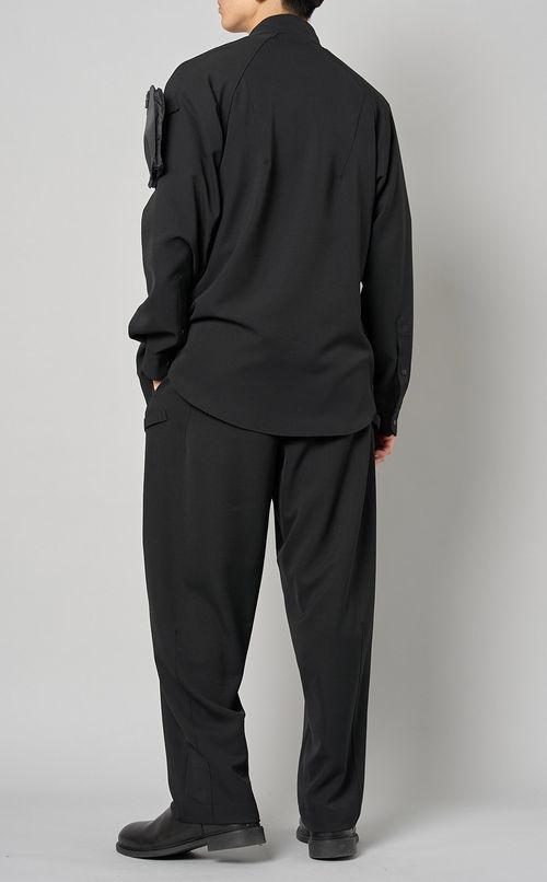 バンドカラーオーバーシャツ