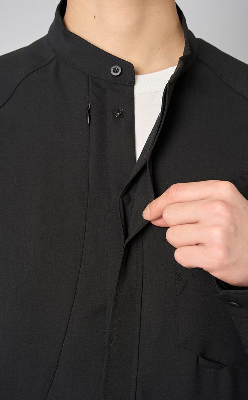 バンドカラーオーバーシャツ