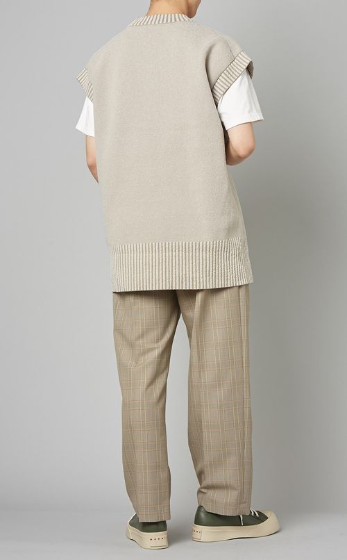 ツイードニットベスト