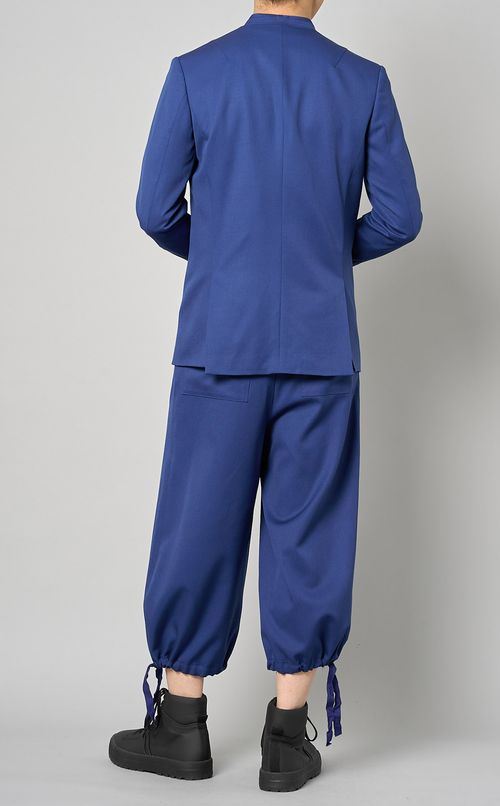 ノーカラーウールジャケット