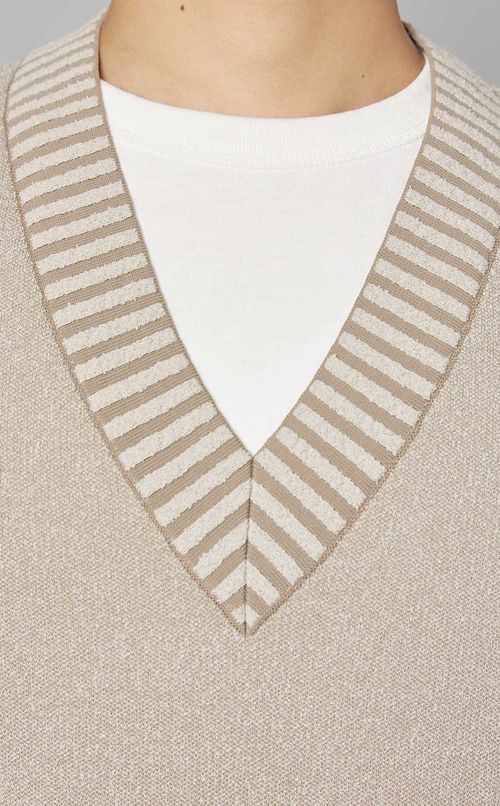 ツイードニットベスト