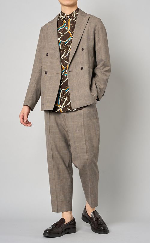 ウールレーヨンサイドアジャスターパンツ