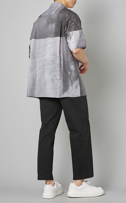 ドロップショルダー半袖シャツ