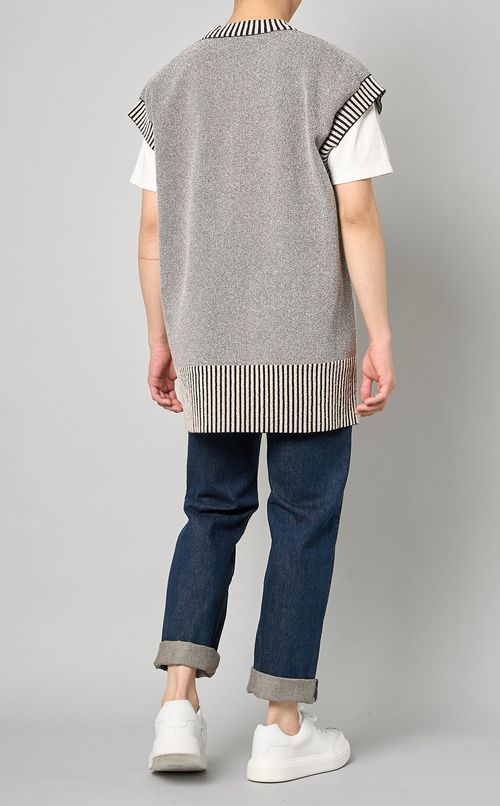 ツイードニットベスト