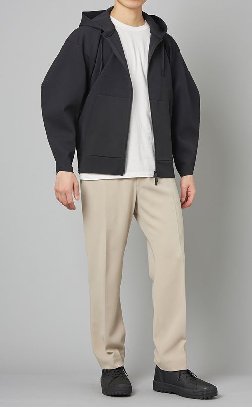 ジップフーデッドニット